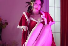 轩子巨2兔 - 圣诞白色马油袜 [20P-34MB]-秀人美女