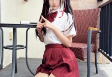 不呆猫 - 温泉双马尾JK [22P1V-713MB]-秀人美女