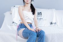 [BoBoSocks袜啵啵]NO.372 甜甜圈-板鞋、白色蕾丝袜、可拆卸牛仔裤、裤里丝[140P+1V／6.32GB]-秀人美女