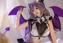 雪晴Astar-刻晴恶魔拘束睡衣[20P+4V-335MB]-秀人美女