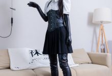 [BoBoSocks袜啵啵]NO.475 奶油-高跟长靴、厚黑丝五指袜、踩脚裤裤里丝、靴子部分戴口罩[150P+1V／6.76GB]-秀人美女