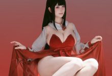 梓猫AzuNyan-舰长图-碧蓝航线-大山·祈愿的巫女[9P-6.2MB]-秀人美女