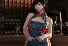 梓猫AzuNyan-舰长图-碧蓝航线-建武旗袍[9P-55.8MB]-秀人美女