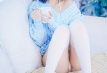 Tina很妖孽呀 – 蓝色秋冬毛衣 [27P-168MB]-秀人美女