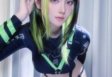 屿鱼 黑绿 24P 387M-秀人美女