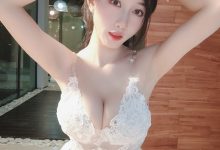 小玉吃果冻 - 白色蕾丝镂空[12P-45MB]-秀人美女