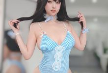 女主K  - 蓝色泳装女仆 [94-362MB]-秀人美女