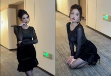 杨晨晨 黑色连夜短裙 拍摄花絮 [101P+1V-1.1G]-秀人美女