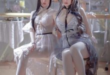 面饼仙儿&半半子 Arknights 黑x森蚺バレエ[56P-483MB]-秀人美女