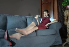 [K&M]丝足视频 No.268-Huiyingxin空姐制服肉丝高跟挑鞋 [1V-2.2G]-秀人美女