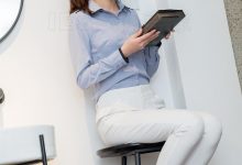 [IESS异思趣向]2019.05.01 丝享家476：婉萍简约白色西装裤 [85P]-秀人美女