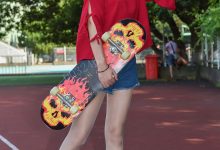 [大生模拍] 悦悦 穿着丝袜玩滑板-秀人美女