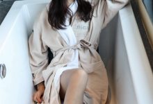 丝慕写真 SM424 芝芝《BONAS灰色薄款袜》-秀人美女