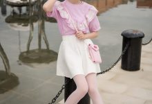 [SSA丝社] NO.009 小琪琪 超薄5D长筒袜街拍-秀人美女