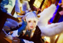 二次元少女cosplay洛天依写真图片-秀人美女