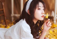 白裙美女清新文艺写真图片-秀人美女