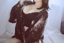 草半半宝宝-黑色吊带 [23P-220M]-秀人美女