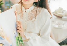 气质美女蕾丝白裙清新写真图片-秀人美女