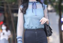 都市丽人黑色紧身牛仔裤【110P-2.56G】-秀人美女