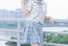 喵糖映画 VOL.015 白丝格子裙-秀人美女