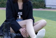 [BoBoSocks袜啵啵]NO.010 小甜豆-马丁靴、白色短棉袜、裸足[117P+1V／3.37GB]-秀人美女