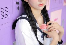 JK制服美女双马尾性感写真-秀人美女