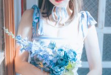 ElyEE子 - NO.122 2023.august D-復古水藍花 Vintage Aqua Blossom [38P-159MB]-秀人美女