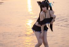 G44不会受伤 - NO.80 碧蓝档案 黑見芹香 海边泳装 [20P-161MB]-秀人美女