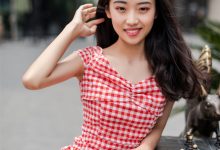 SIW斯文传媒 003 气质红白格V领时尚包臀裙 - 蓉儿 [65P-163M]-秀人美女