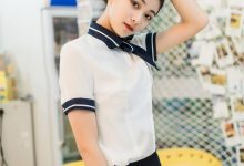 SIW斯文传媒 029 春夏空乘白衫蓝裙制服套装 - 嘉慧 [61P-195M]-秀人美女