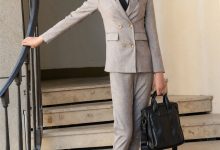 SIW斯文传媒 066 灰咖毛呢双排扣西装七分裤套装 - 嘉慧 [61P-170M]-秀人美女