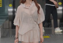 都市丽人纯色花边系带长袖衬衫小姐姐【298P-3.52G】-秀人美女