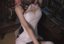 南桃Momoko NO.63 八重樱旗袍 [17P-18MB]-秀人美女