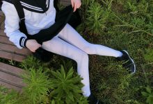 西尔酱 NO.015 — 户外jk白丝 [53P-327M]-秀人美女