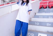 [BoBoSocks袜啵啵]NO.002 稚予-校服、贝壳头、白棉袜、裸足[13P+1V／2.99GB]-秀人美女