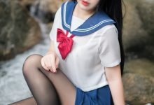 白烨 - 湿身JK[98P+2V-1.77G]-秀人美女