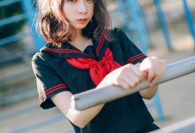 [Cosplay]疯猫ss – 室外JK [18P]-秀人美女