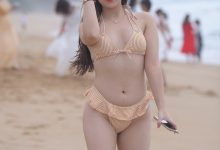 都市丽人粉色条纹比基尼女孩  [视频+套图/17.7G]-秀人美女