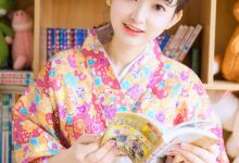 丸子头美女清新元气和服写真图片-秀人美女