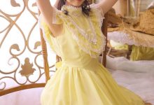 黄裙美女温婉秀丽清纯写真图片-秀人美女
