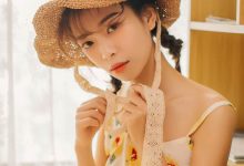 清新日系美女吊带裙私房图片-秀人美女