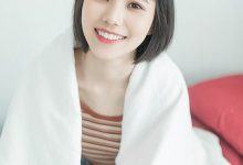 短发美女清新吊带诱人写真图片-秀人美女