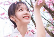 酒窝美女清新粉嫩和服写真图片-秀人美女