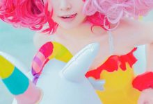王者荣耀小乔夏日独角兽cos福利写真图片-秀人美女