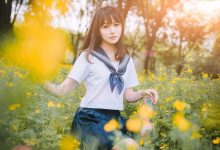 水手服美女清新养眼写真图片-秀人美女
