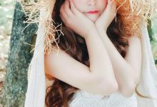 大眼睛美女性感吊带裙诱人图片-秀人美女