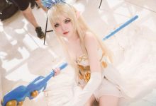 长腿性感美女cosplay英雄联盟迦娜图片-秀人美女