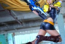 混血美女Cosplay莉莉少女咖啡枪朱诺埃蒙斯图片-秀人美女