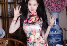 双马尾旗袍美女丰满性感写真图片-秀人美女