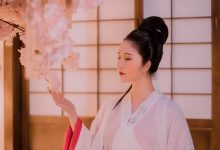 日系美女古风和服写真图片-秀人美女